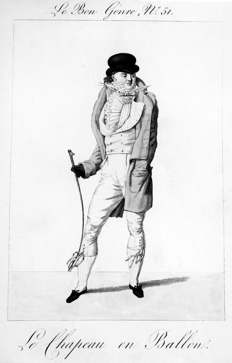 O Bom Gênero - O Chapéu em Ballen, publicado por Pierre La Mesangere, 1812-1813 de French School