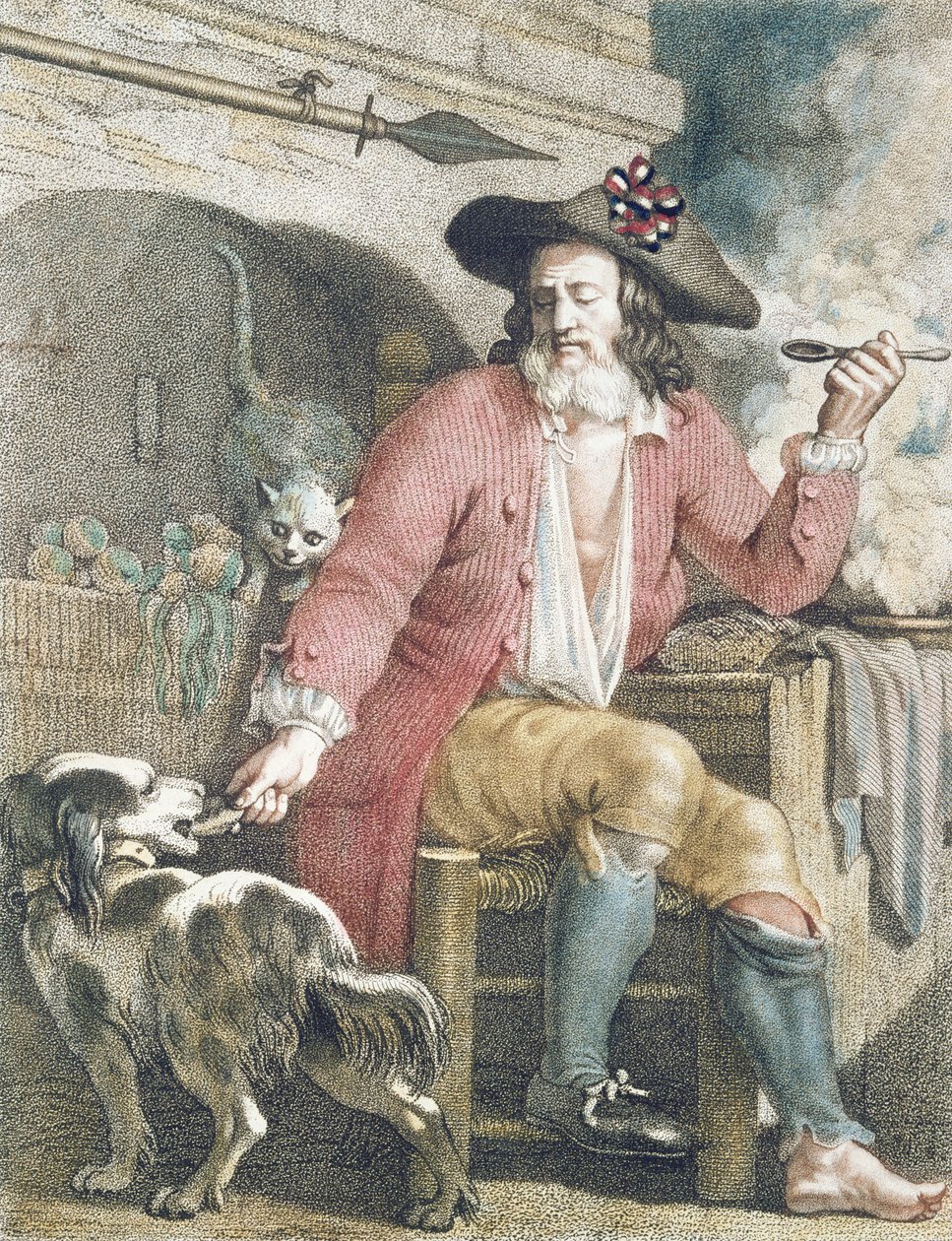 O Bom Sem Culotte, c.1789 (ver 161092 para bw) de French School