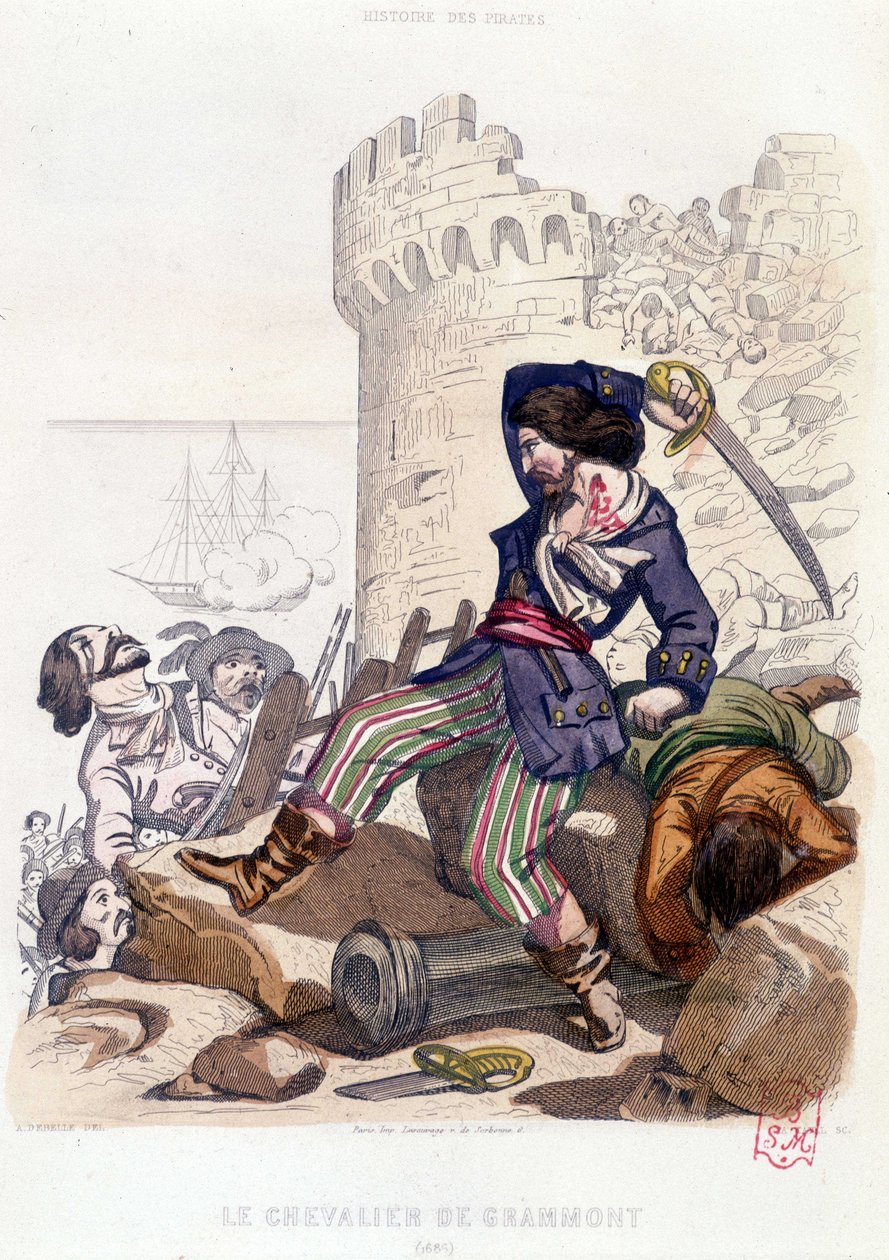 Le Chevalier de Grammont 1686 in "Histoire des pirates et corsaires de l