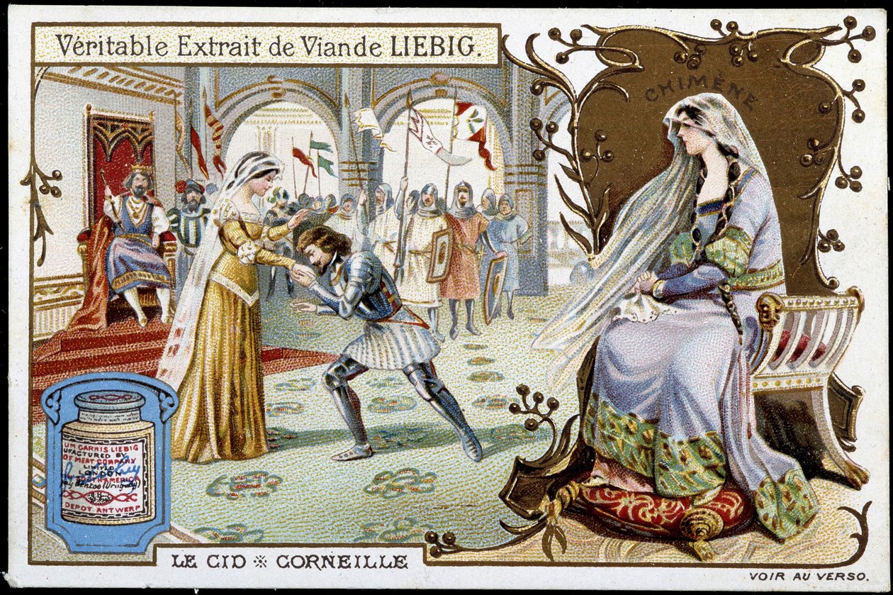 Le Cid de Pierre Corneille (1606 - 1684), chromolitografia Liebig, sd. Século XIX de French School