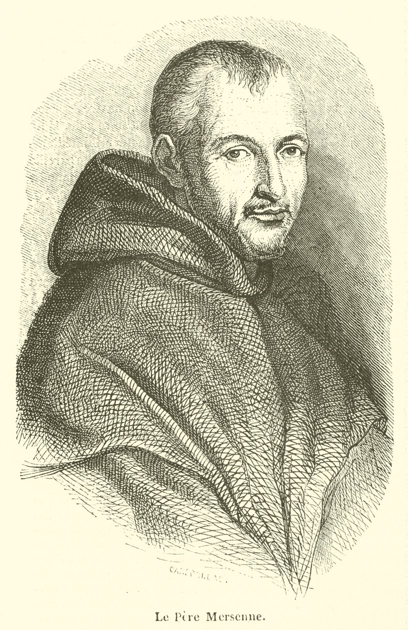 Le Pere Mersenne (gravura) de French School