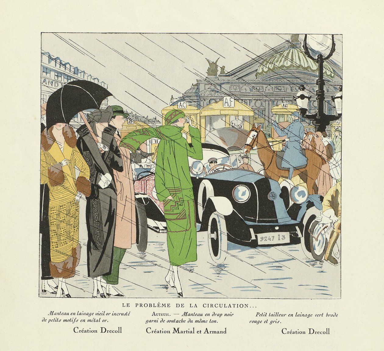 Le Probleme de la Circulation, de Art-Gout-Beaute, pub.1924 (impressão a estêncil) de French School