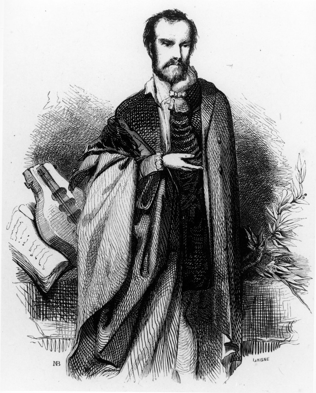 Le Tasse, frontispício para Jerusalém Entregue por Torquato Tasso, edição de 1841 de French School