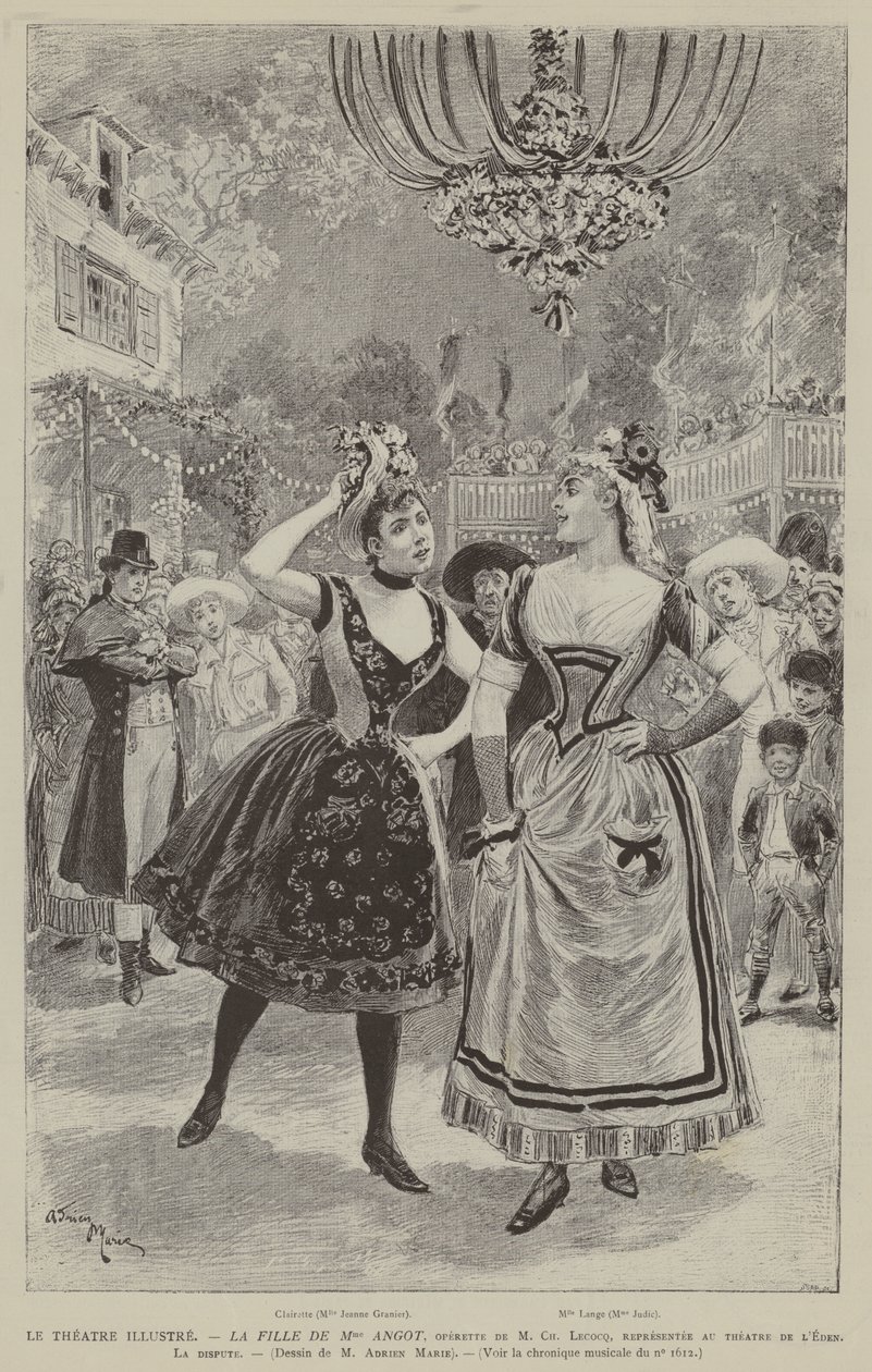 Le Theatre Illustre, La Fille de Mme Angot, operette de M Ch Lecocq, representee au theatre de l