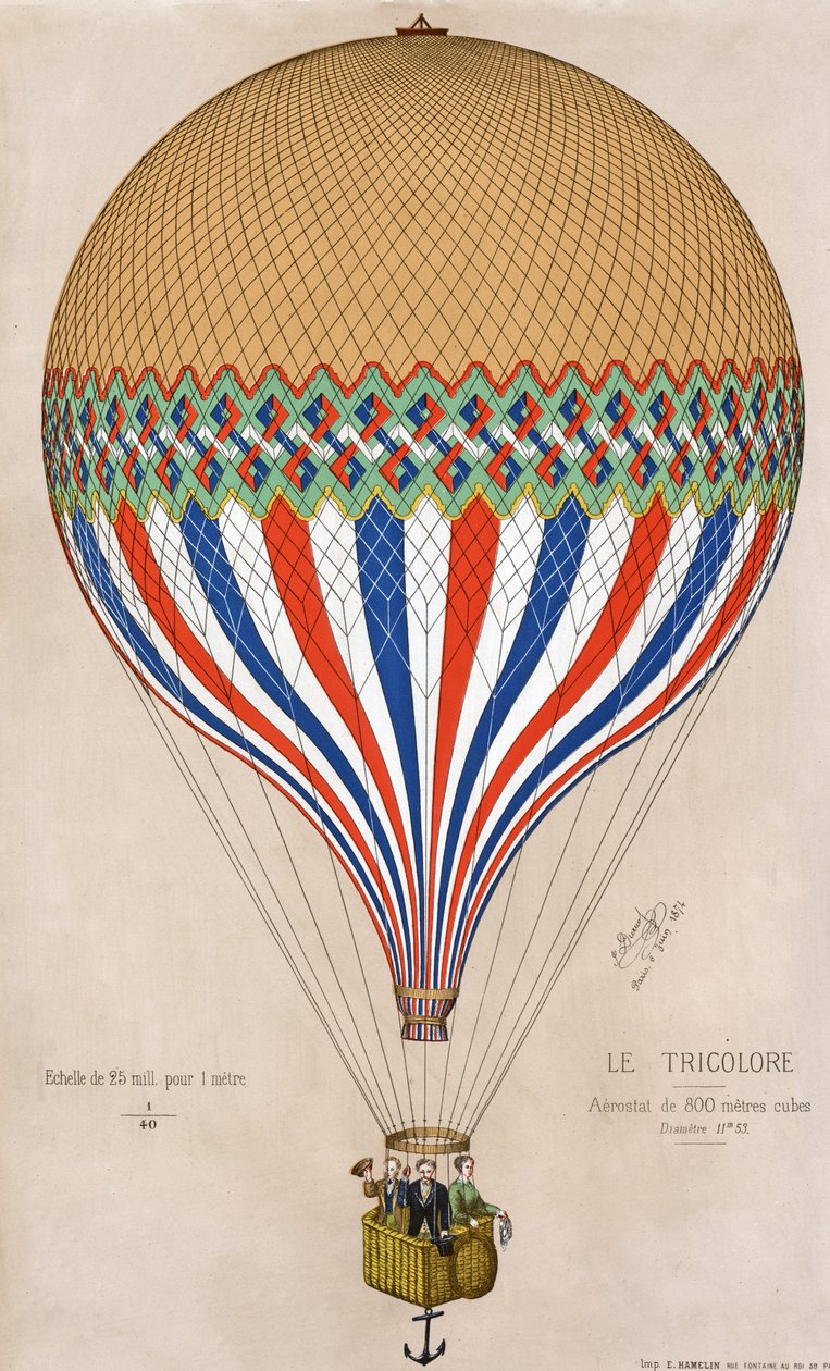 Le Tricolore, publicação 1874 (cor litho) de French School