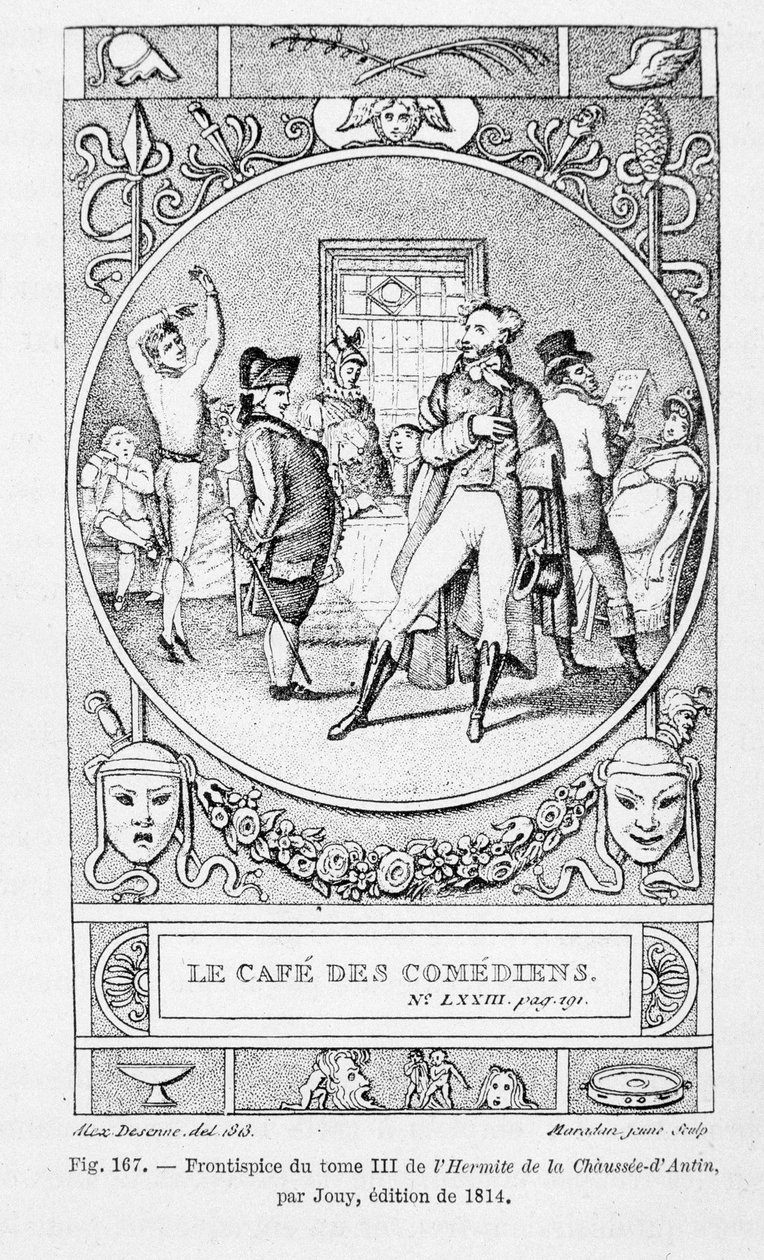 Le cafe des Comediens, frontispício do volume III de "L