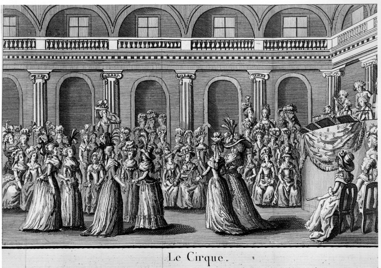 O circo: mulheres da dança da nobreza - em "as filhas do Palácio Real", frontispício, volume II, ed. Londres de French School