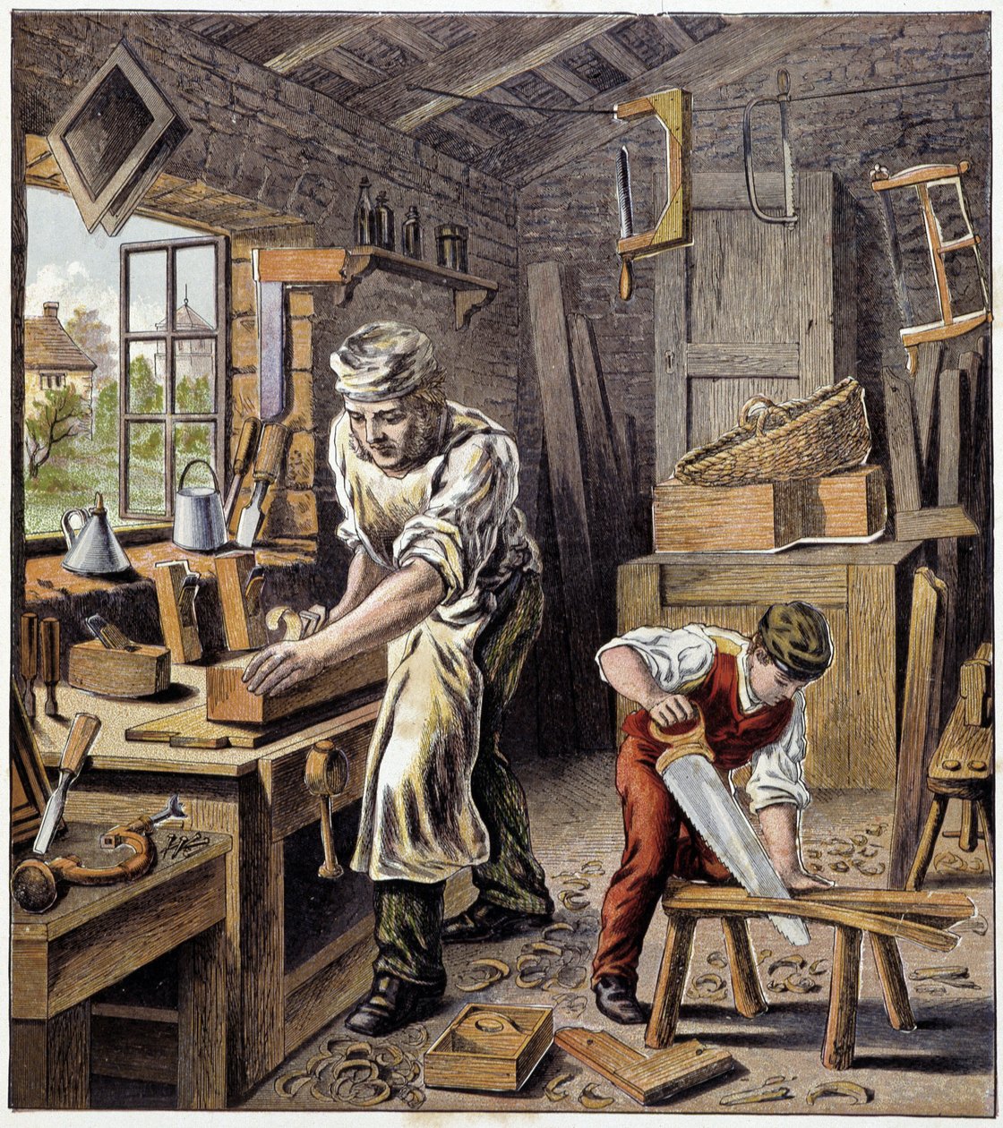 Le joinisier - in "Magazine des petits enfants", ed. Hachette, sd. cerca de 1900 de French School
