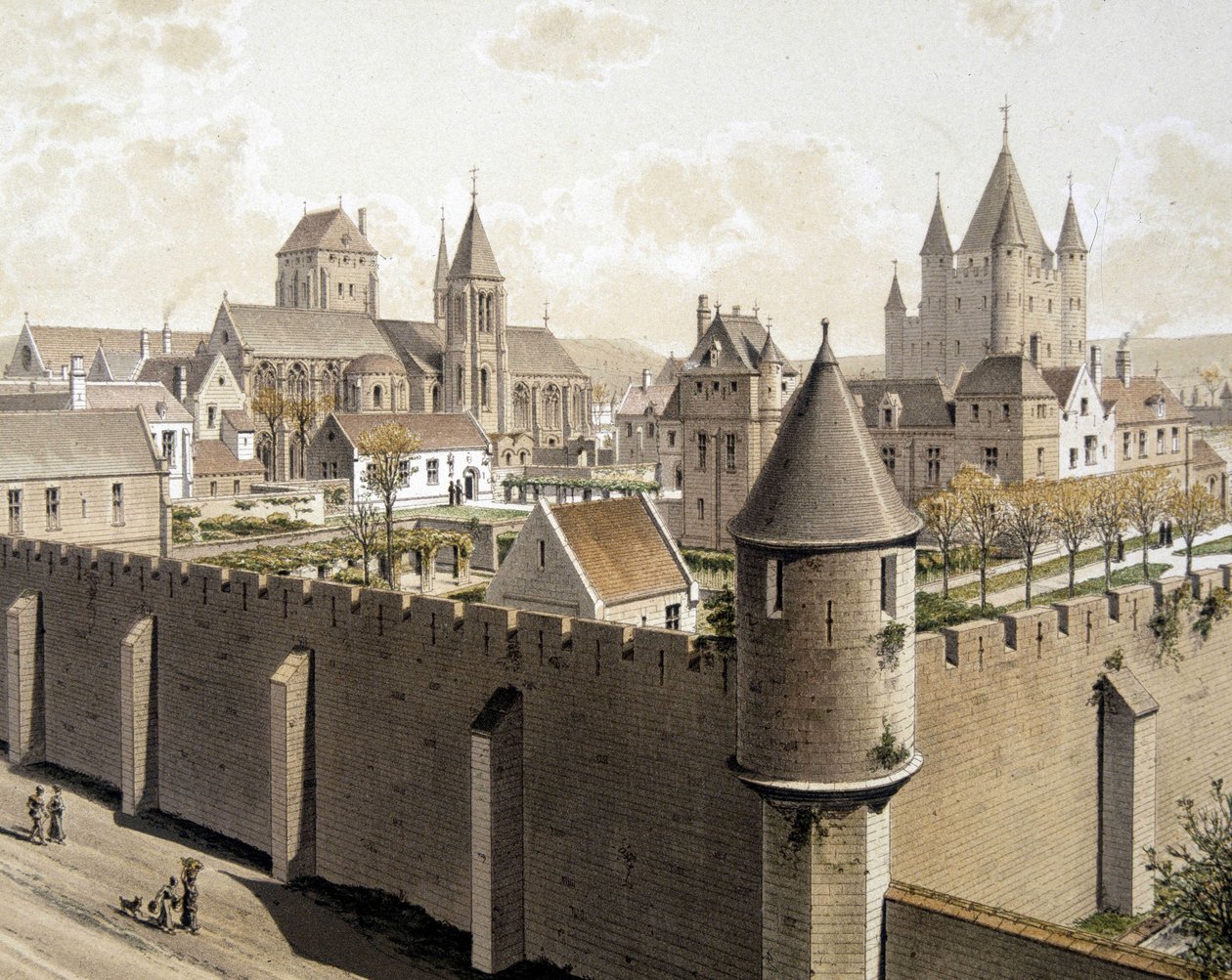 Le temple de Paris et la rue Royale, sd. 17th century - in "Paris through the ages: le temple et la rue Royale", final do século XIX de French School