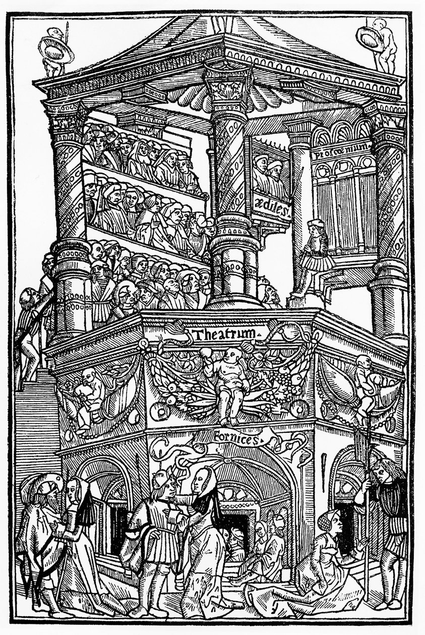 O teatro na Idade Média: uma visão de um teatro e do público - por Terence de Jean Trechsel, ed. em Lyon de French School
