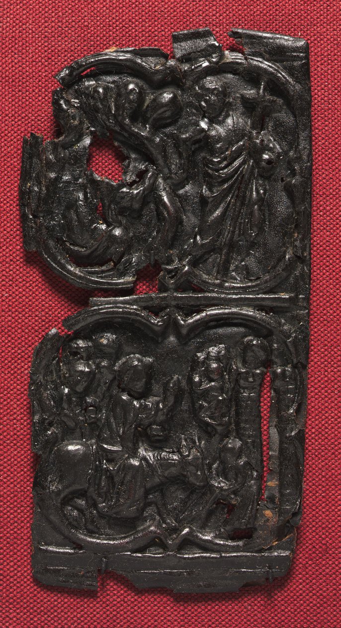Painel de couro, c.1350-1400 de French School