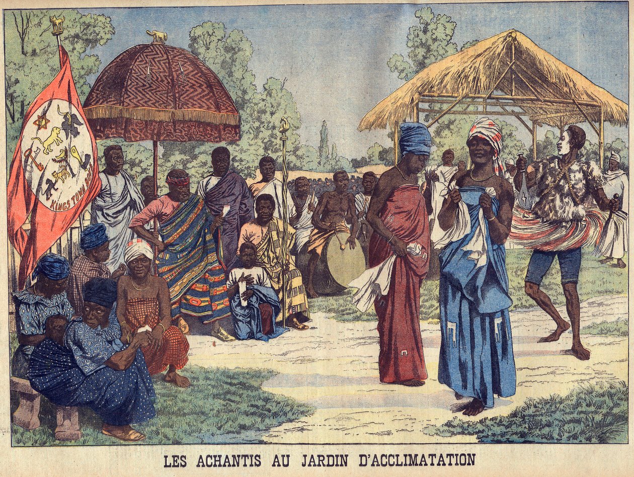 Ashantis (Achanti ou Asante) de Gana no Jardin d