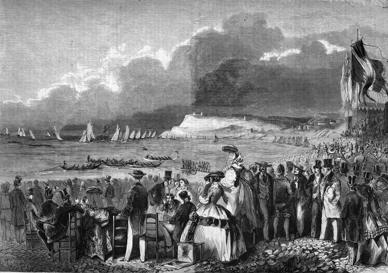 A regata do Havre, em 1857. de French School