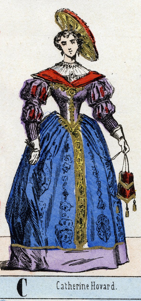 Carta C como Catherine Hovard ou Catherine Howard (Katherine ou Katheryn de French School