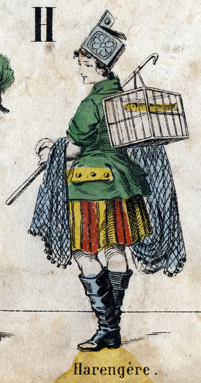 Carta H: Arenque. Gravura em "Alfabeto mascarado". Nova imagem epinal. Impressão-litografia Pinot et Sagaire, editores, Epinal, segunda metade do século XIX . Placa Ná 491 com 25 letras iluminadas. Dim: 40,5x28cm de French School