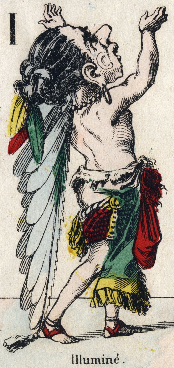 Carta I: Ilumine. Gravura em "Alfabeto Cômico". Nova imagem epinal. Litografia Pinot et Sagaire, editores, entre 1860 e 1888. Placa n°491 com 25 letras iluminadas. Dimensões: 40,5x28cm. Coleção Particular de French School
