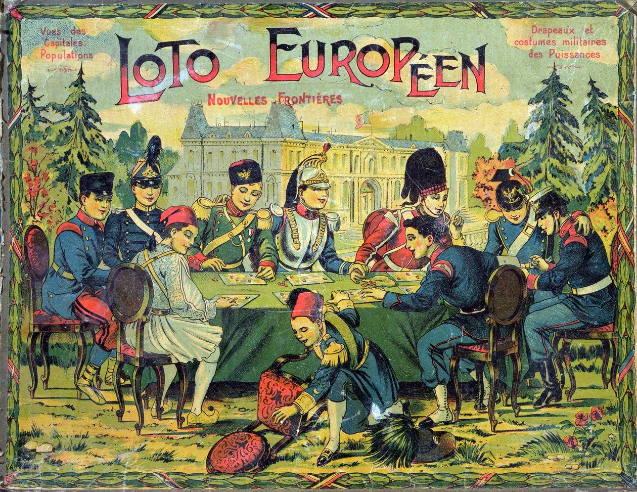Loto Europeen, versão francesa do jogo da Lotto para crianças, c.1900 de French School