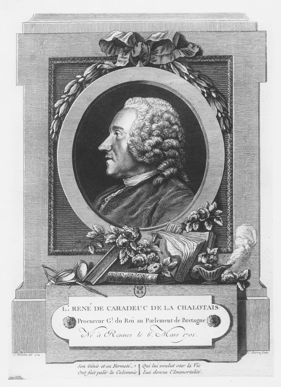 Louis-René de Caradeuc de La Chalotais (gravura) de French School