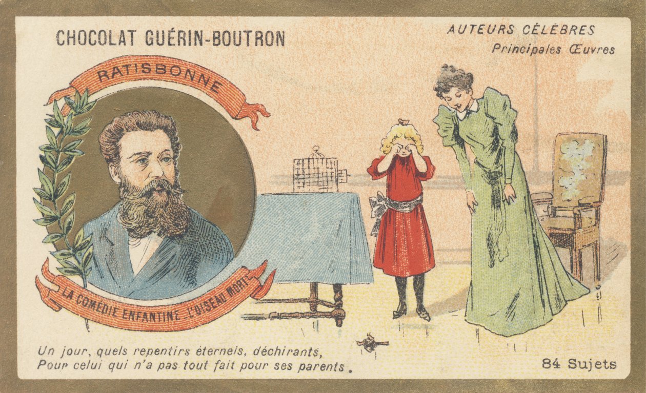 Louis Gustave Fortune Regensbonne (1827-1900), homem de letras francês, autor de "La comedie enfantine - L