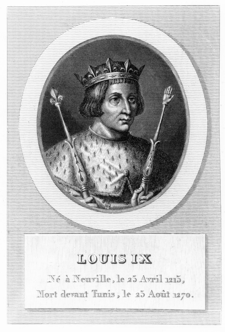 Luís IX (Saint Louis) (gravura) de French School