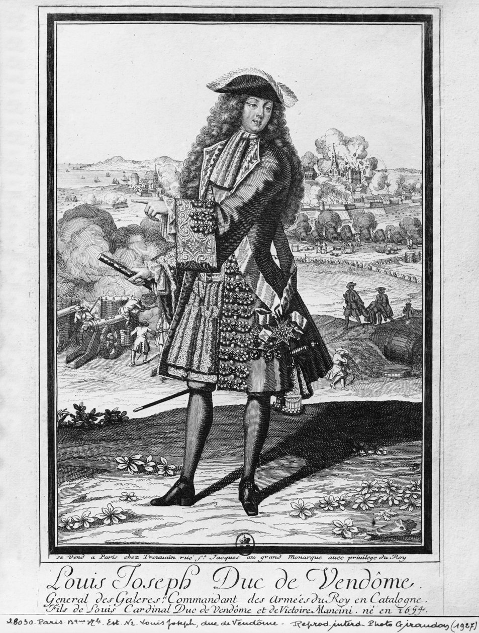Louis Joseph de Bourbon, duque de Vendome, conhecido como o grande Vendome de French School