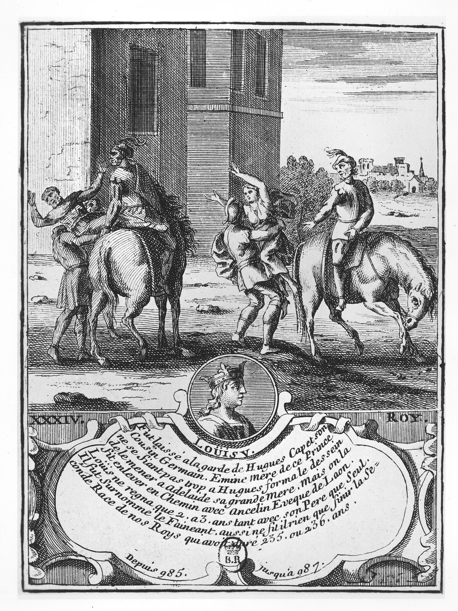 Louis V, o Fainéant (gravura) de French School