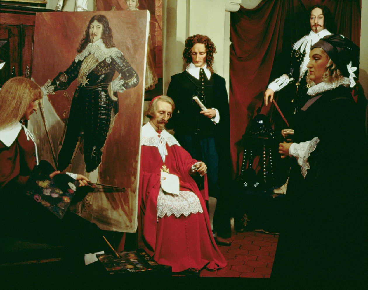 Luís XIII (1601-43) na oficina de Philippe de Champaigne (1602-74) (cera) de French School