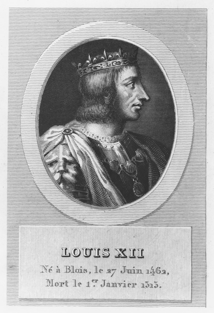 Luís XII, Rei de França (gravura) de French School