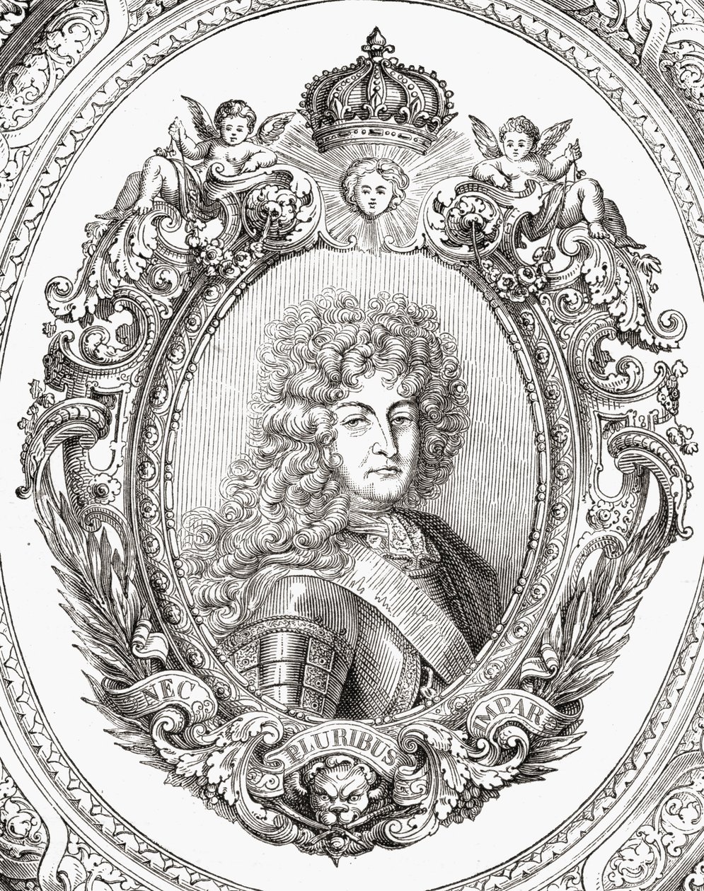Luís XIV (1638-1715) de "História da Revolução Francesa" por Louis Blanc (1811-82) de French School