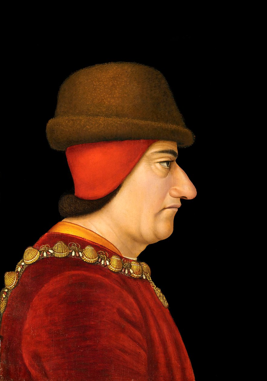 Luís XI (1423-83) Rei de França (óleo sobre tela) de French School