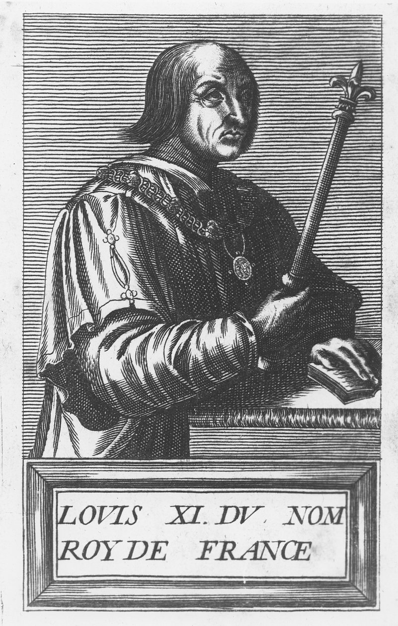 Luís XI, Rei da França (gravura) de French School