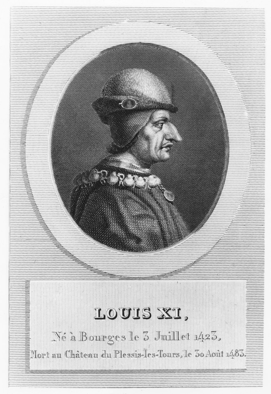 Luís XI, Rei da França (gravura) de French School