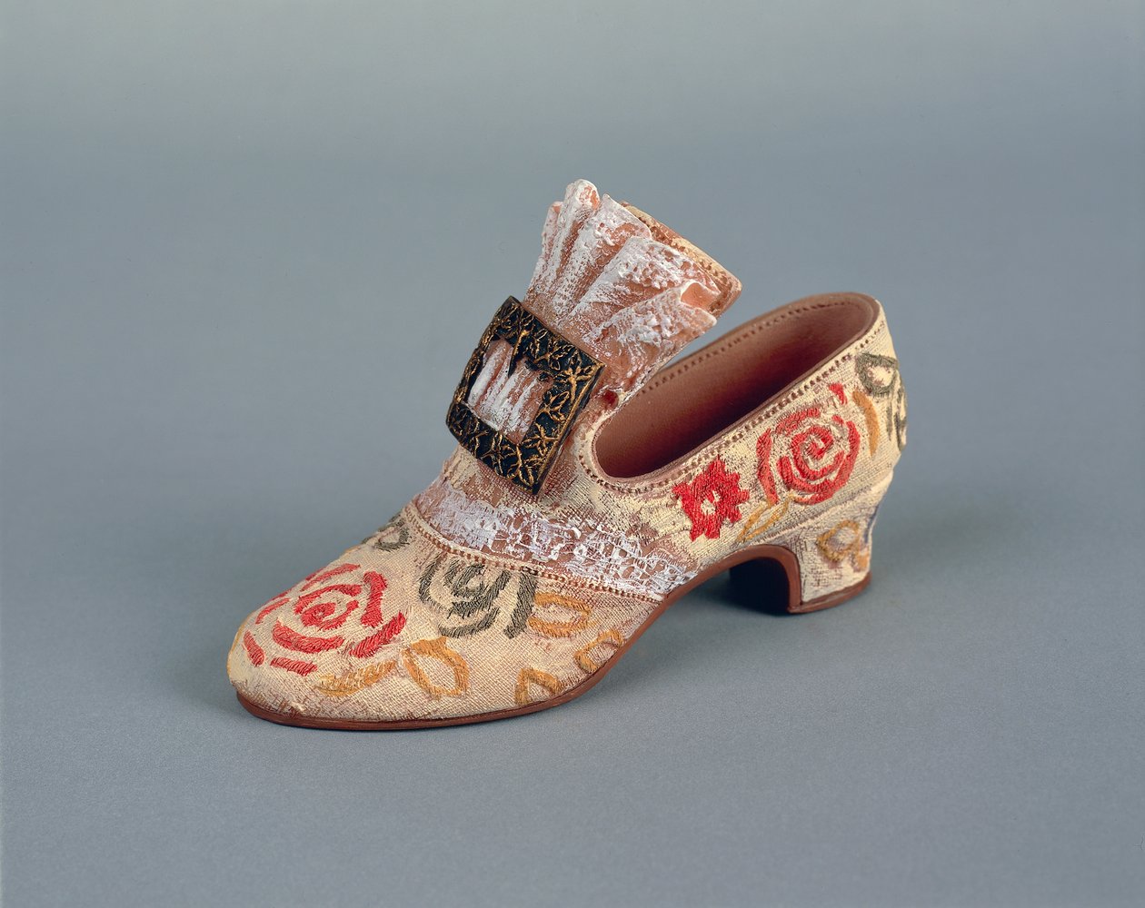 sapato Luís XV de French School