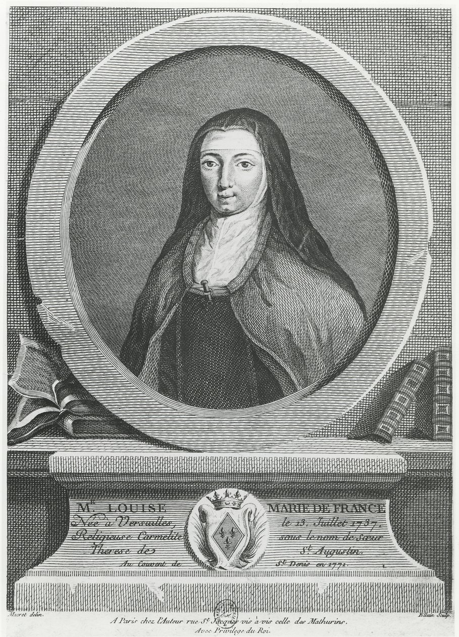 Louise-Marie de France (gravura) de French School