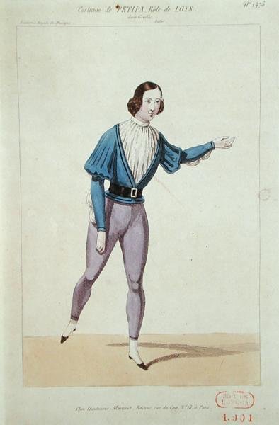 Lucien Petipa (1815-1898) no papel de Loys em 