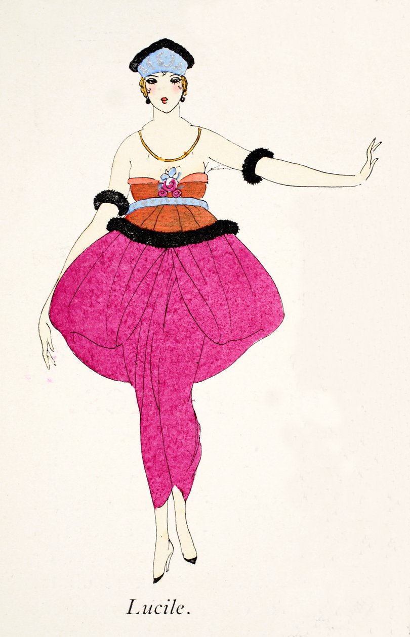 Lucile - Design para um vestido (stencil print) de French School