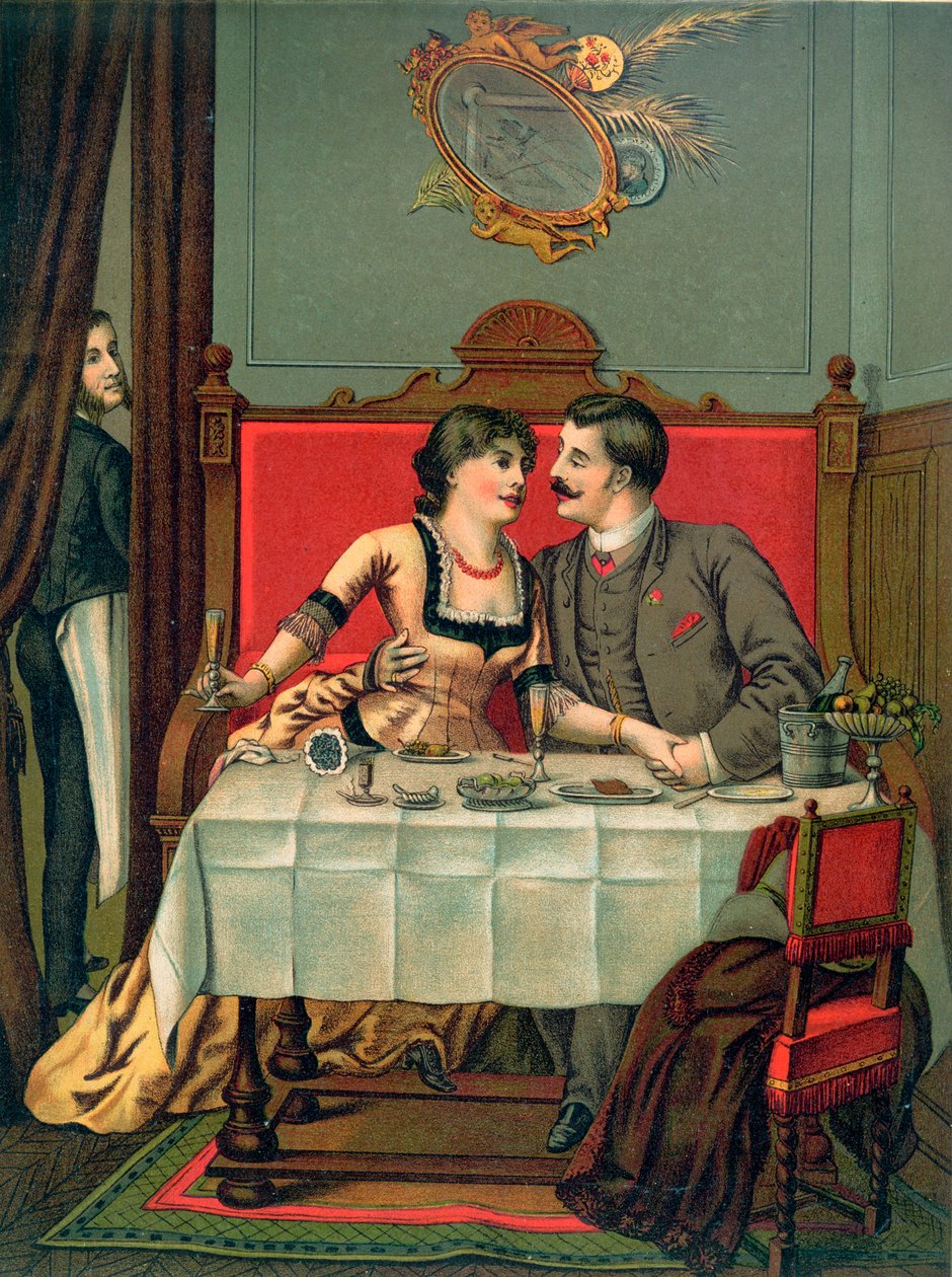 Almoço em uma sala de jantar privada de French School