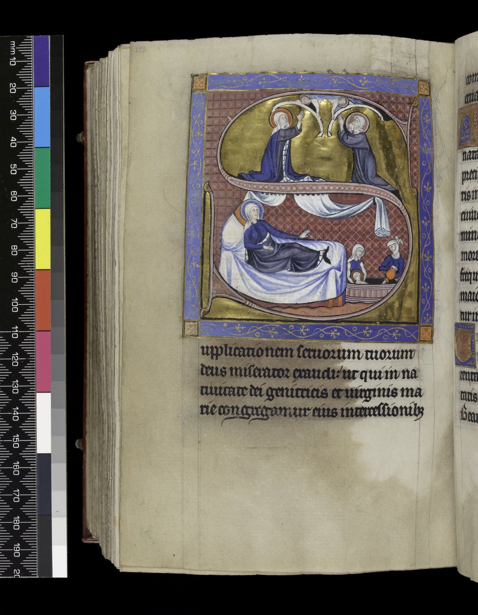 MS 300 f.271v, Coletas, sermões e lições para a Natividade da Virgem, do Saltério e Horas de Isabel da França, Paris, c.1265-70 de French School