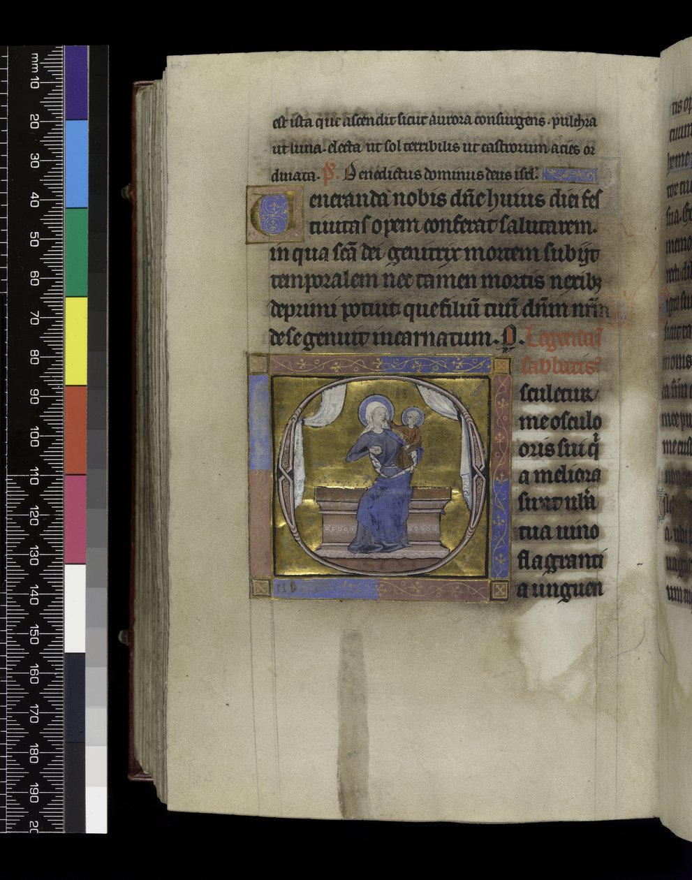 MS 300 f.284v, Cantares, do Saltério e Horas de Isabel de França, Paris, c.1265-70 (caneta e tinta e têmpera sobre pergaminho) de French School