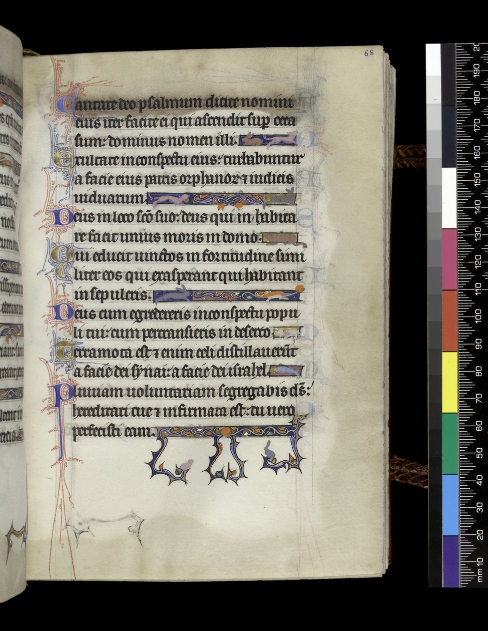 MS 300 f.68r, fólio do Saltério e Horas de Isabel da França, Paris, c.1265-70 de French School