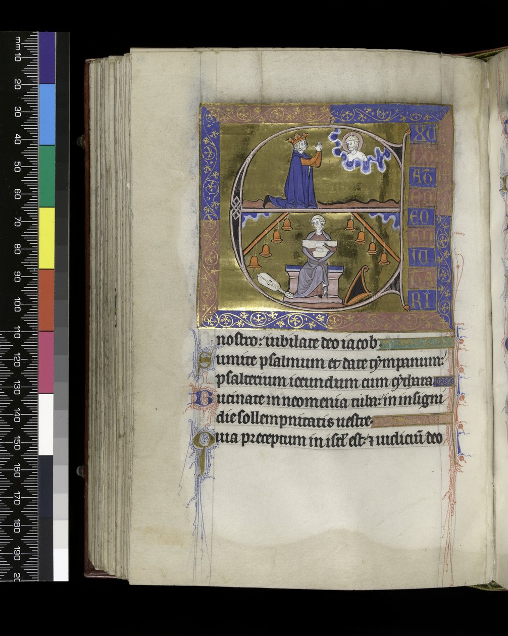 MS 300 f.89v, David ora a Deus de French School