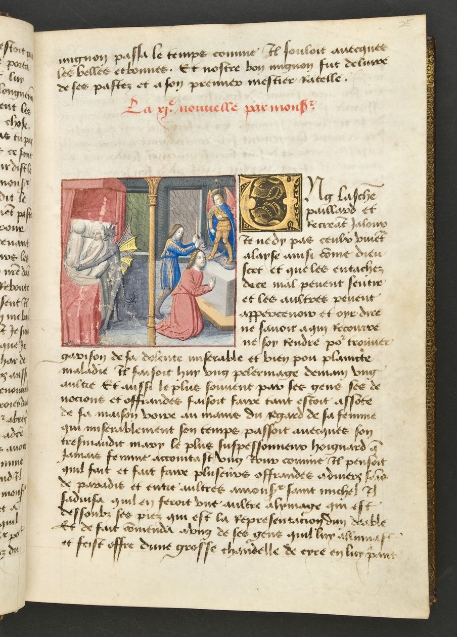 MS Hunter 252 025r Página da Hundred News News, c.1461-62 de French School