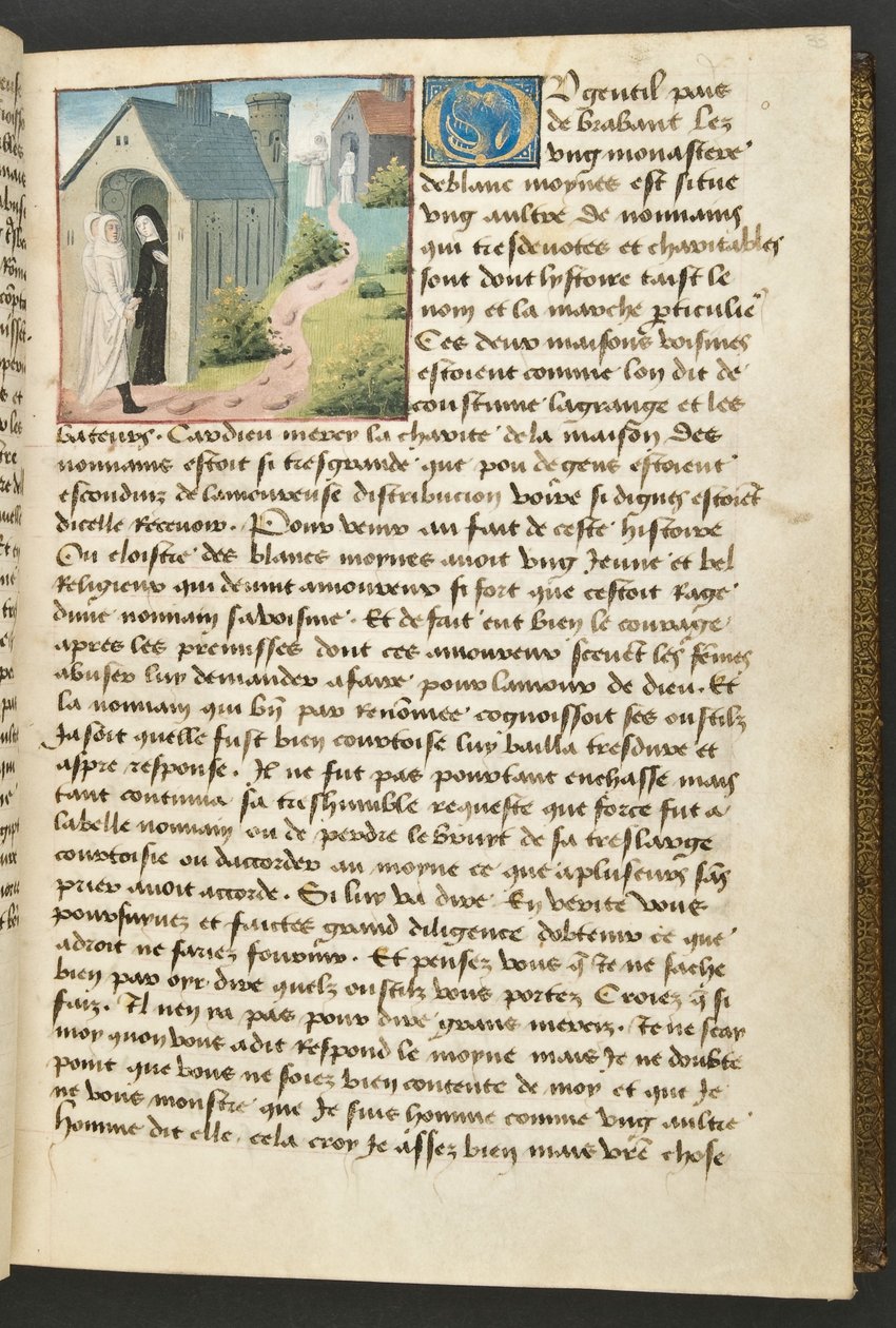MS Hunter 252 033r Página da Hundred News News, c.1461-62 de French School