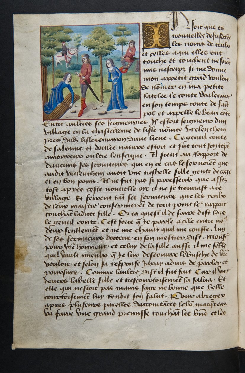 MS Hunter 252 051v Página da Hundred News News, c.1461-62 de French School