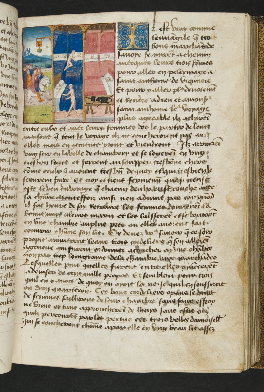 MS Hunter 252 070r Página de Notícias de Cem Notícias, c.1461-62 de French School