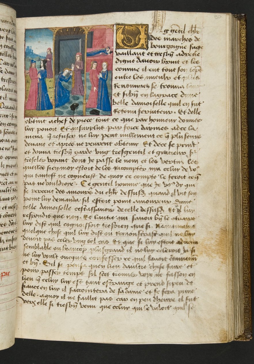 MS Hunter 252 080r Página de Notícias de Cem Notícias, c.1461-62 de French School