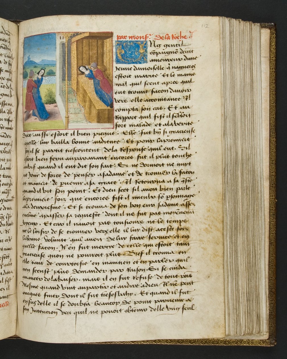MS Hunter 252 Página de 112r de Notícias de Cem Notícias, c.1461-62 de French School