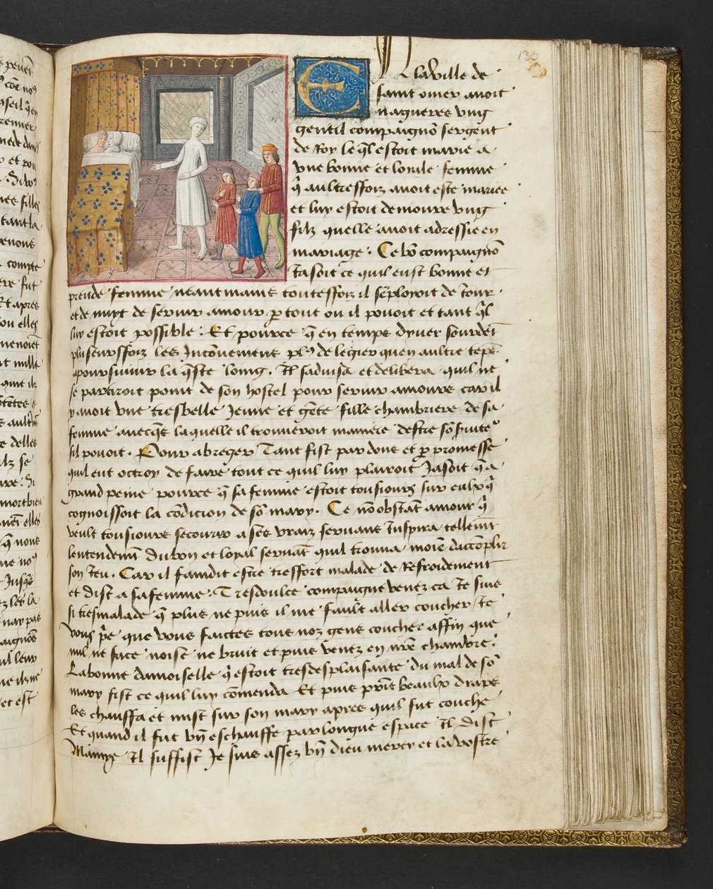 MS Hunter 252 130r Página de Notícias de Cem Notícias, c.1461-62 de French School