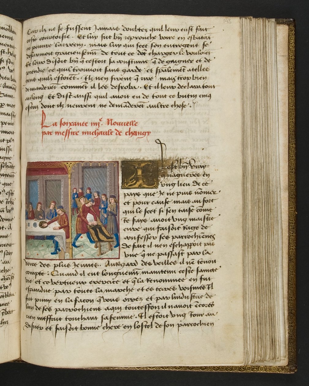 MS Hunter 252 Página de 143 de Notícias de Notícias, c.1461-62 de French School