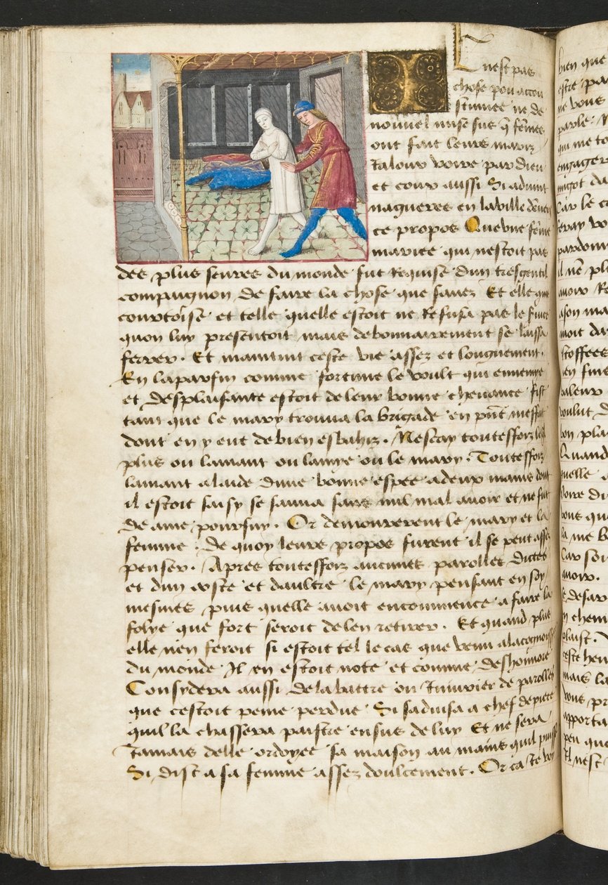 MS Hunter 252 149 Página Página de Notícias de Cem Notícias, c.1461-62 de French School